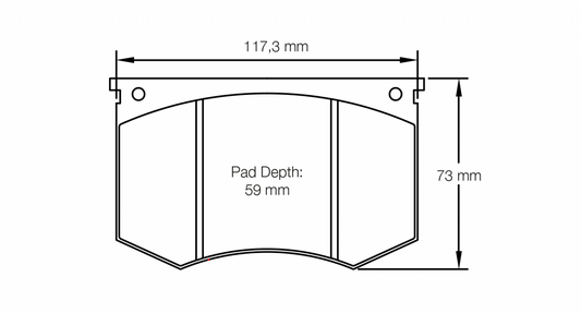 PAGID Racing Pagid Racing AC Greyhound / Ford GT RSH29E Front Brake Pads 1195-RSH29E