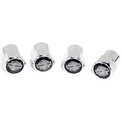 Chrome Valve Stem Tire Caps, Style: Harley Davidson