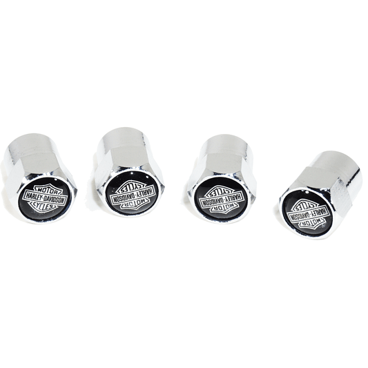 Chrome Valve Stem Tire Caps, Style: Harley Davidson