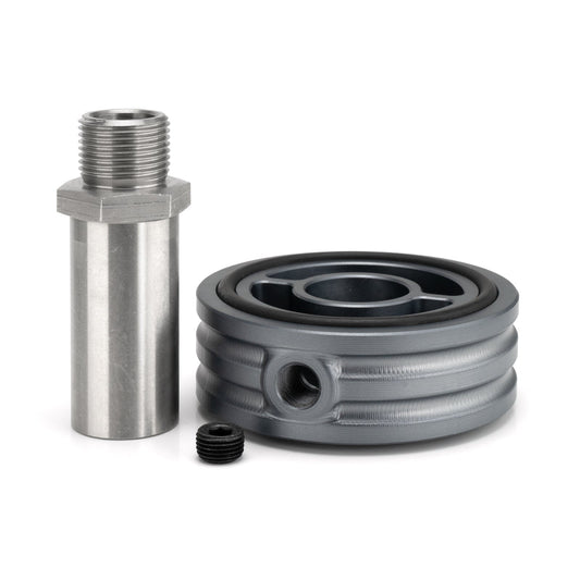 HEL Performance Oil Filter Sandwich Plate Spacer with 1/8" NPT Sensor Ports