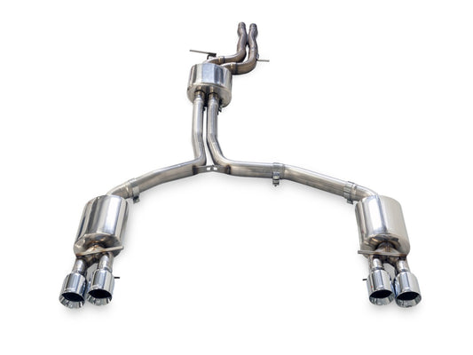 AWE Tuning Touring Edition Exhaust for Audi C7 A7 3.0T - Quad Outlet, Chrome Silver Tips 3015-42074