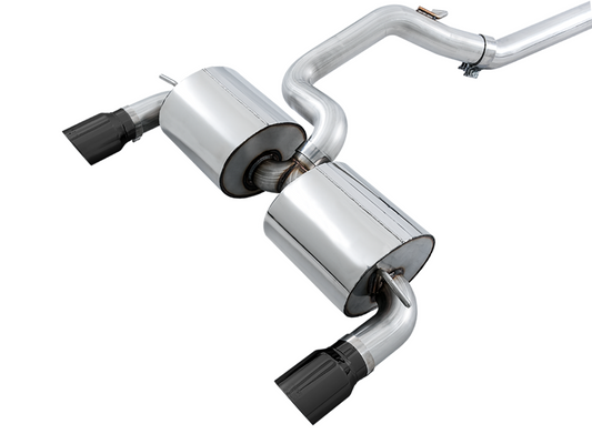 AWE Tuning Touring Edition Cat-back Exhaust for Ford Focus RS - Resonated - Diamond Black Tips 3020-33042