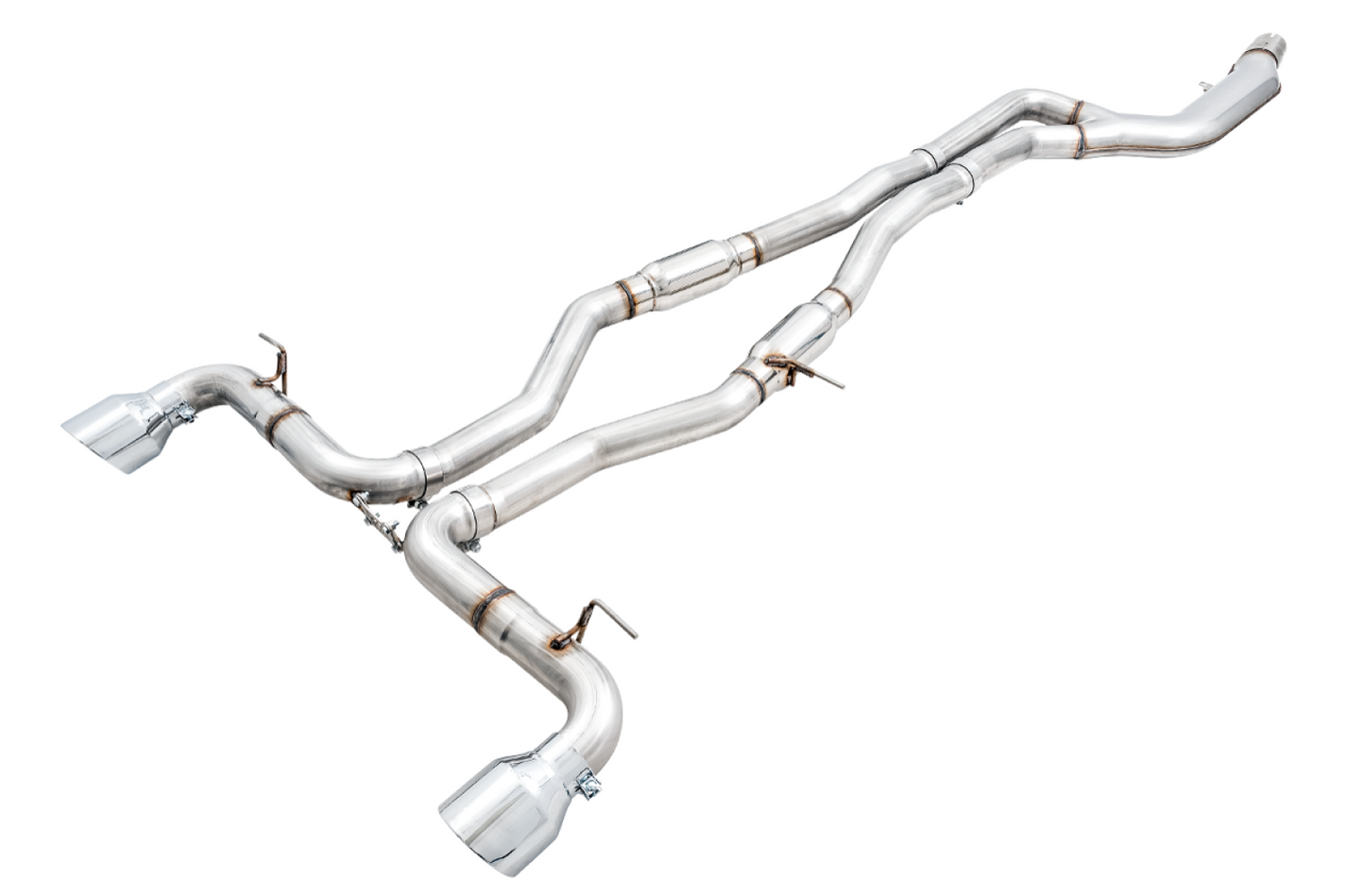 AWE Tuning Track Edition Exhaust for A90 Supra - 5" Chrome Silver Tips 3015-32116