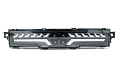 OLM V2 F1 Rear Fog Light (Clear Lens, Black Base, White Bar) - 2022 BRZ / GR86