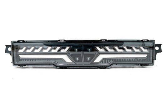 OLM V2 F1 Rear Fog Light (Clear Lens, Black Base, White Bar) - 2022 BRZ / GR86