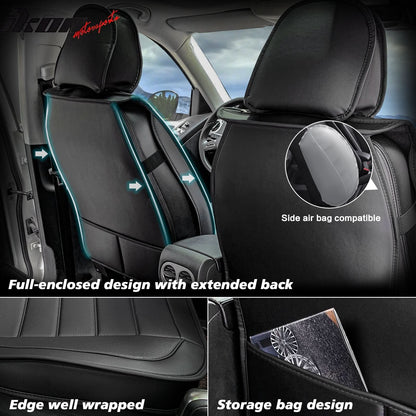 Universal Fit PU Leather Car Seat Covers Cushion Protector - 04 Style