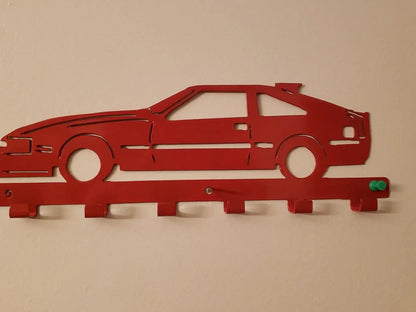 MK2 Toyota Celica Supra Key Hanger – Steel Wall Mounted Key Rack – Sport Coupe Organizer 12"x6" Garage Car Decor