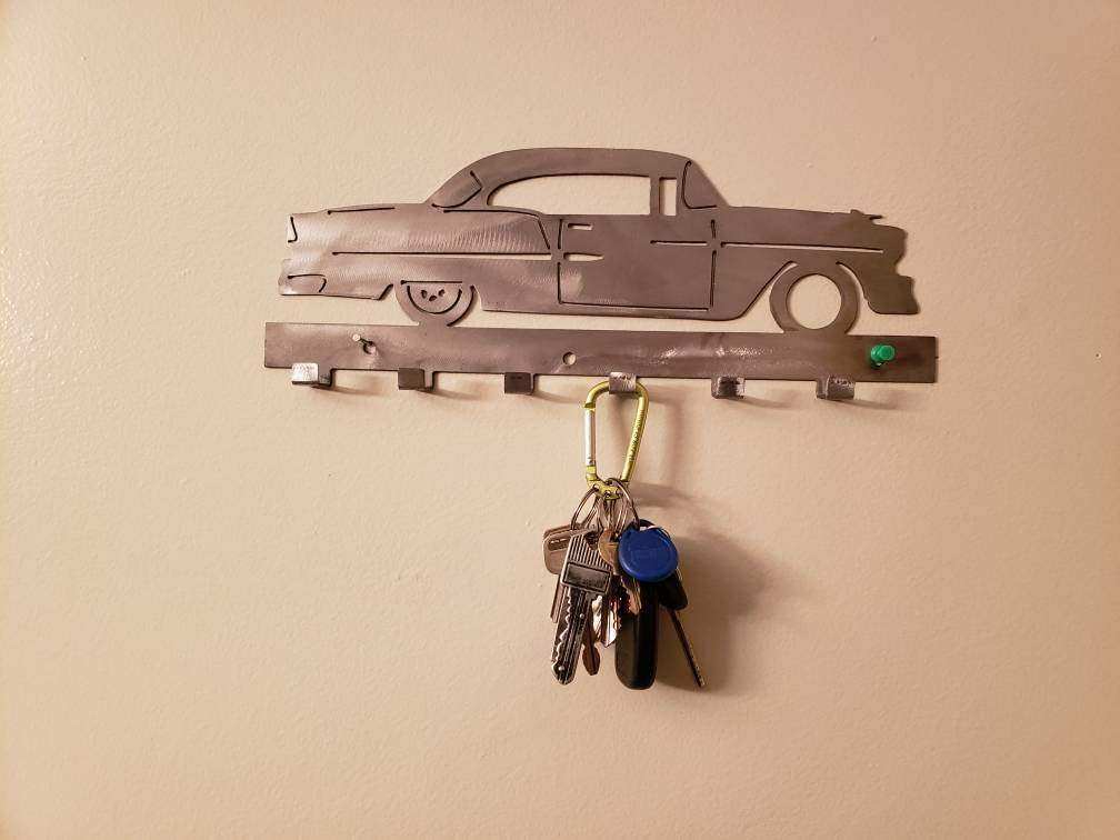 Chevy Bel-Air Keychain Rack – Steel Wall Mounted Classic Car Organizer