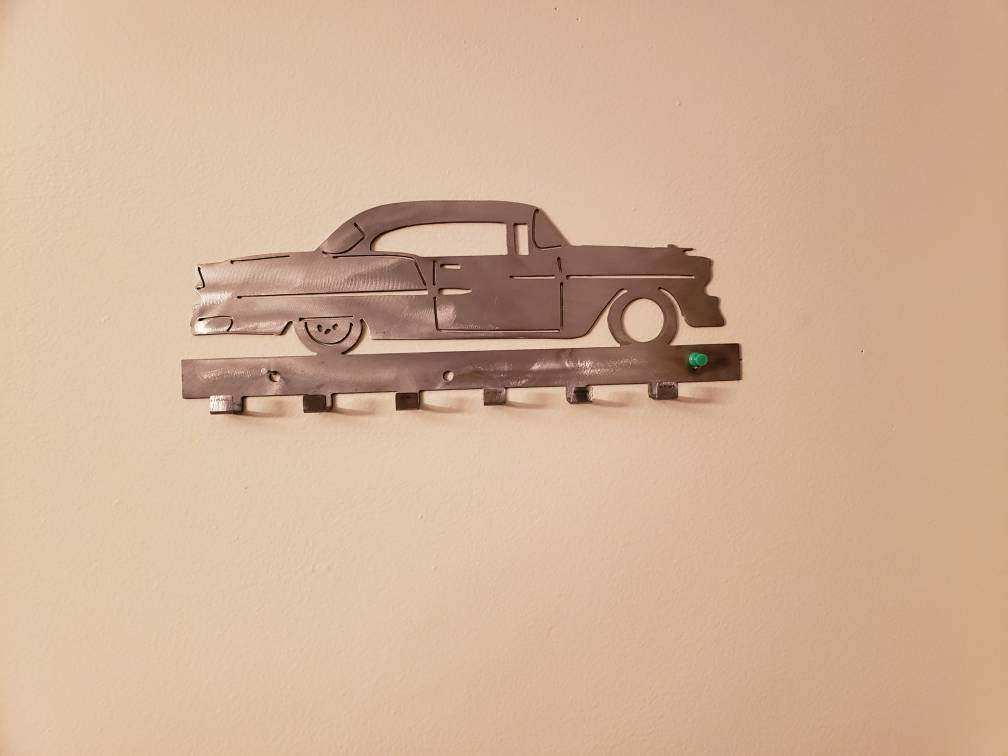 Chevy Bel-Air Keychain Rack – Steel Wall Mounted Classic Car Organizer