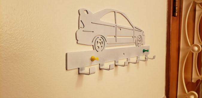 Honda EJ8 Civic Keychain Rack – JDM Steel Wall Mounted Key Holder