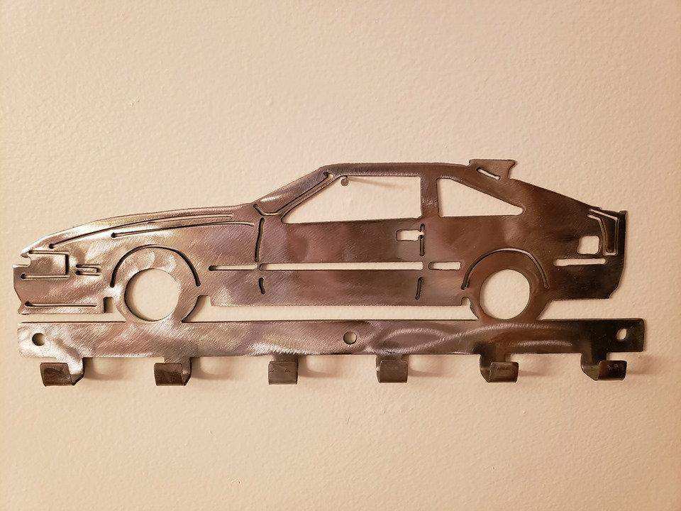 MK2 Toyota Celica Supra Key Hanger – Steel Wall Mounted Key Rack – Sport Coupe Organizer 12"x6" Garage Car Decor