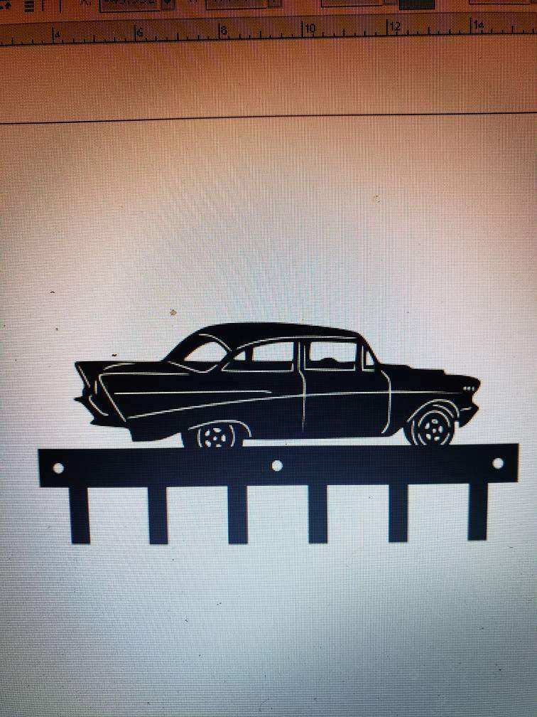 Chevy Bel-Air Keychain Rack – Steel Wall Mounted Classic Car Organizer