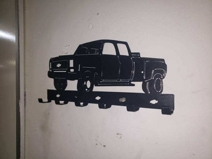 1974 Chevy C30 Dually Truck Keychain Rack – Steel Wall Mounted Classic Pickup Organizer