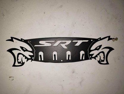 Dodge 30" SRT Scat Pack Towel, Coat, and Hat Rack – Steel Wall Organizer