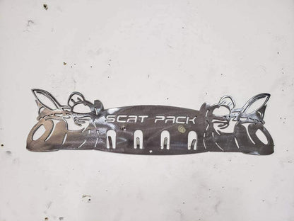 Dodge SRT Scat Pack Keychain Rack – Steel Wall Mounted Muscle Car Organizer