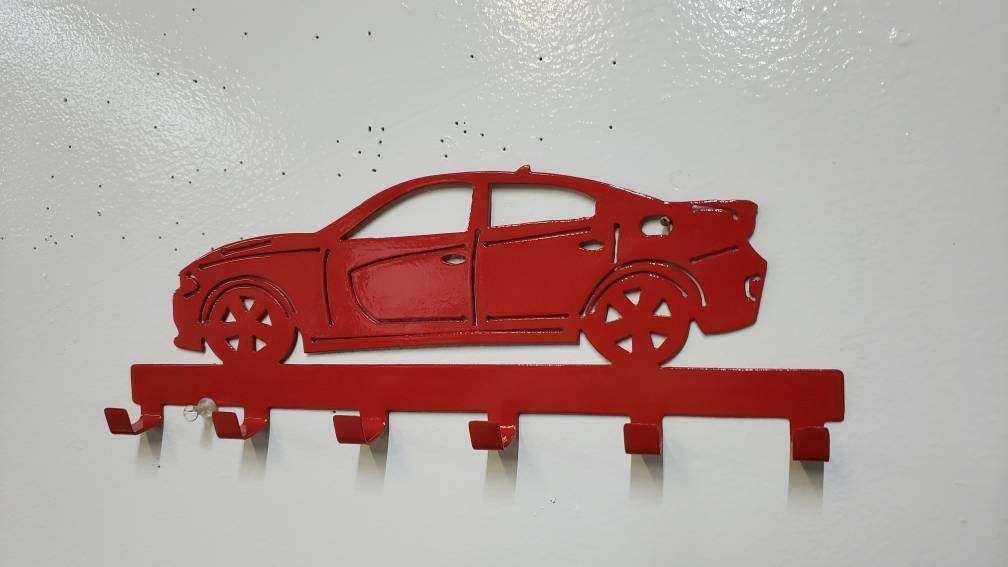 Dodge Charger Keychain Rack – Steel Wall Mounted Muscle Car Organizer