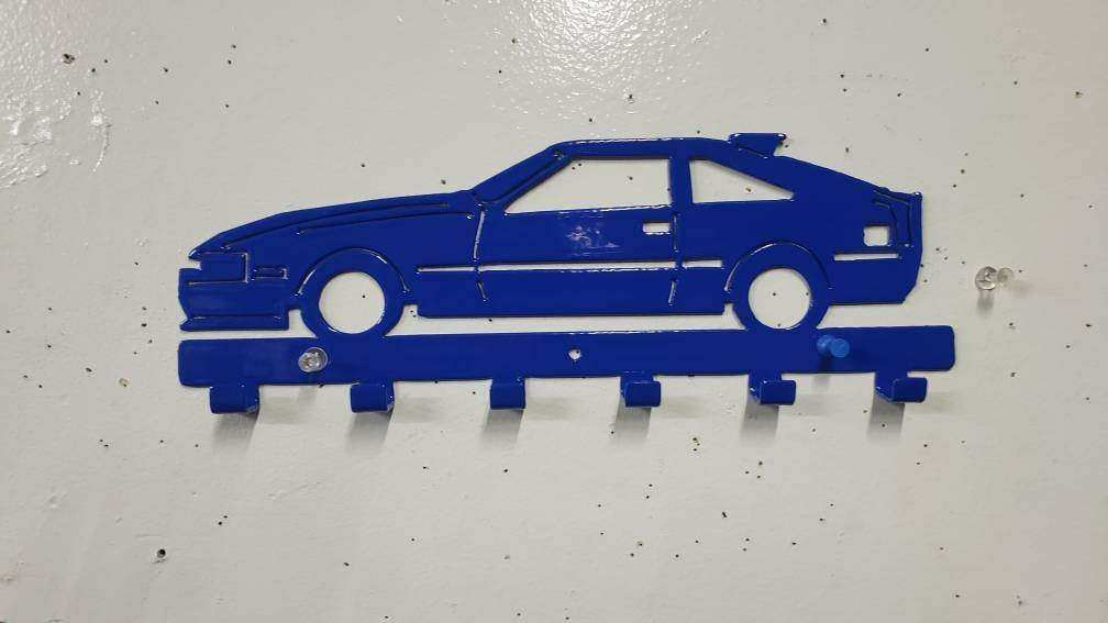 MK2 Toyota Celica Supra Key Hanger – Steel Wall Mounted Key Rack – Sport Coupe Organizer 12"x6" Garage Car Decor