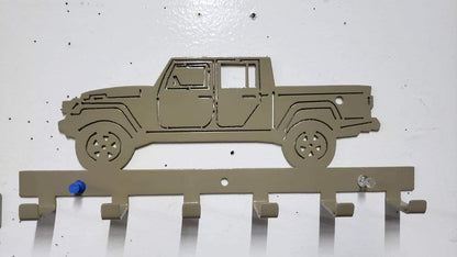 Jeep Gladiator Keychain Rack – Steel Wall Mounted Offroad Truck Organizer