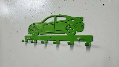 Dodge Charger Keychain Rack – Steel Wall Mounted Muscle Car Organizer