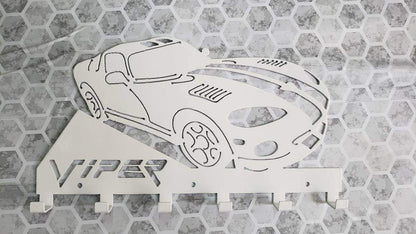 Dodge Viper Keychain Rack – Steel Wall Mounted American Muscle Organizer