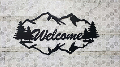 Mountain Welcome Sign