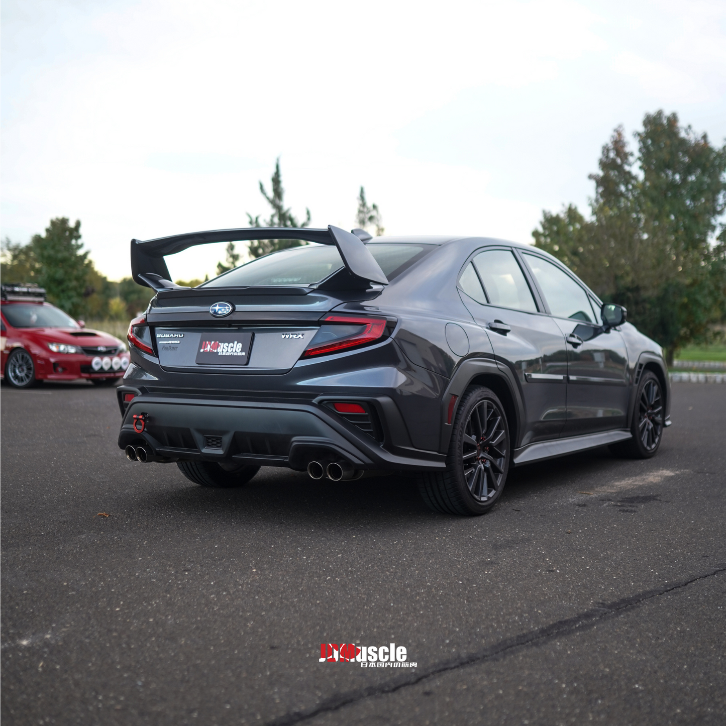 JDMuscle [22-25 WRX] VA STI Style 3-Piece Spoiler-Paint Matched/Gloss Black/ABS *Final Edition