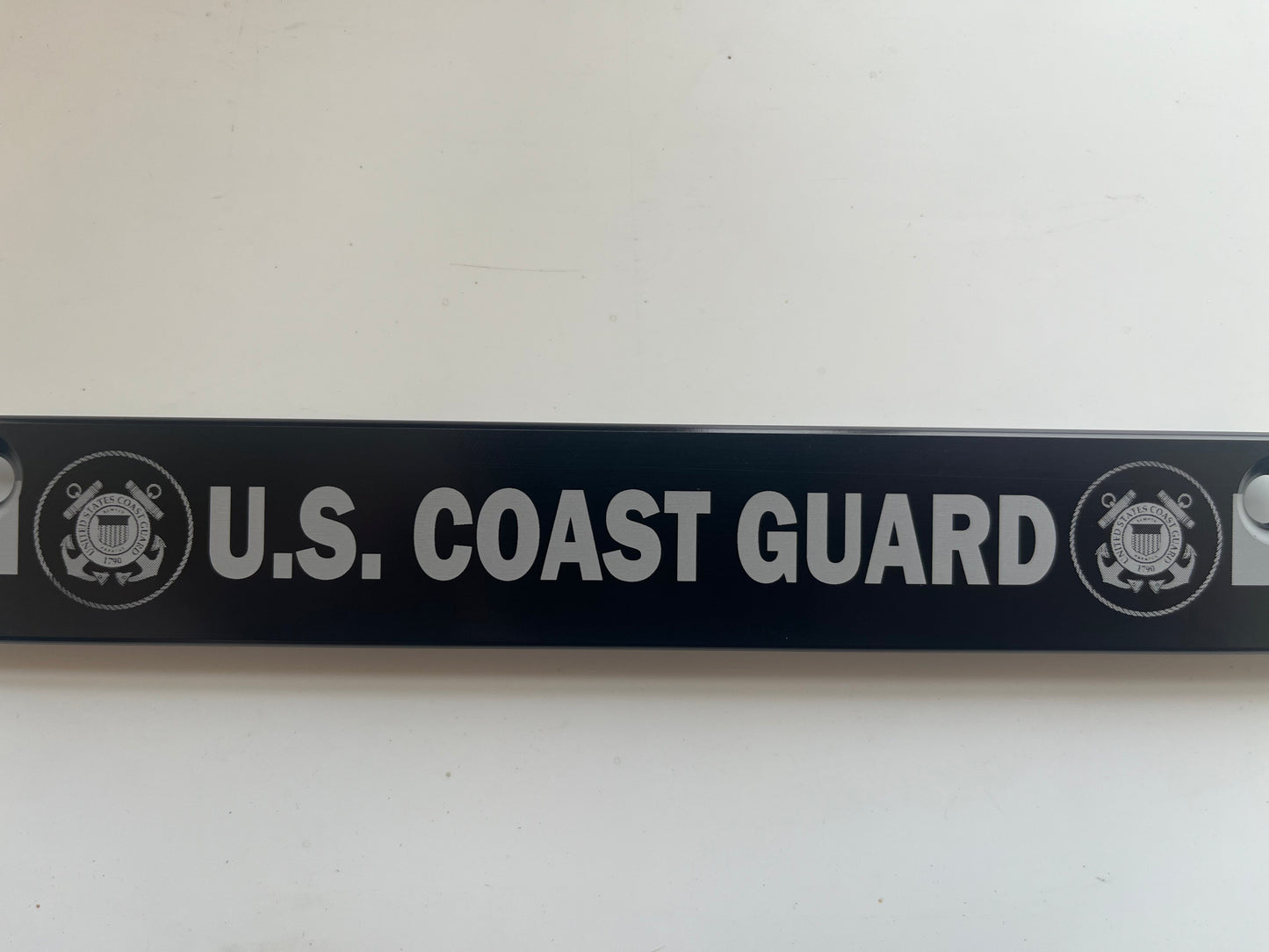 Coast Guard American Flag Billet Aluminum License Plate Frame