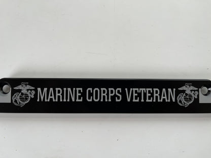 Marine Corps Veteran American Flag Billet Aluminum License Plate Frame