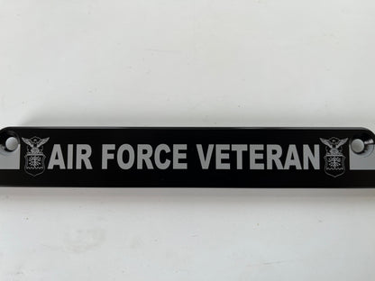 Air Force Veteran American Flag Billet Aluminum License Plate Frame