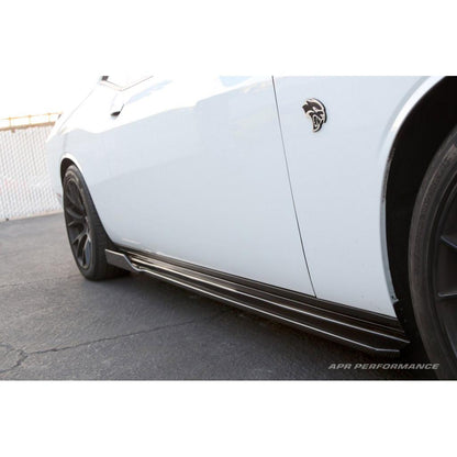 Carbon Fiber Dodge Challenger Hellcat Side Rocker Extension 2015-2023 Challenger hellcat