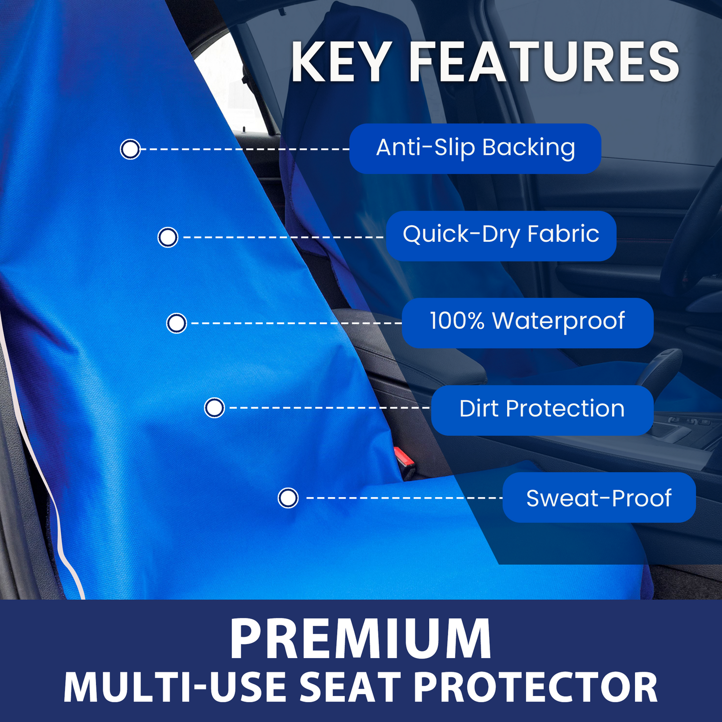 XL Waterproof Truck Seat Covers | F-150, RAM, Silverado, Tundra | Sweat-Proof | DriSeats®