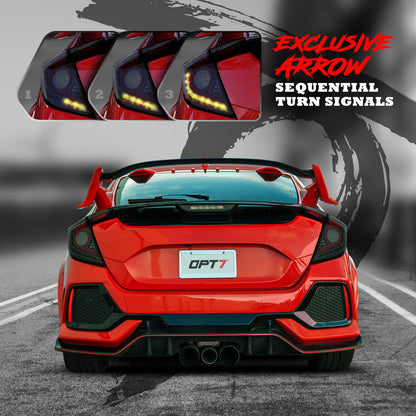 AURA PRO for Civic Hatchback LED Lighting Bundle: OLED Tail lights + Interior + Grille w- Bluetooth APP and Remote Controlled