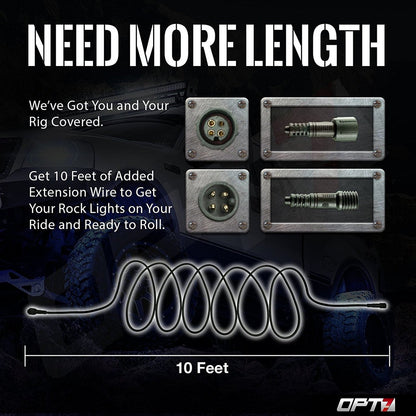 10-Foot Extension Wire for AURA Multi-Color (RGB) Rock Lights