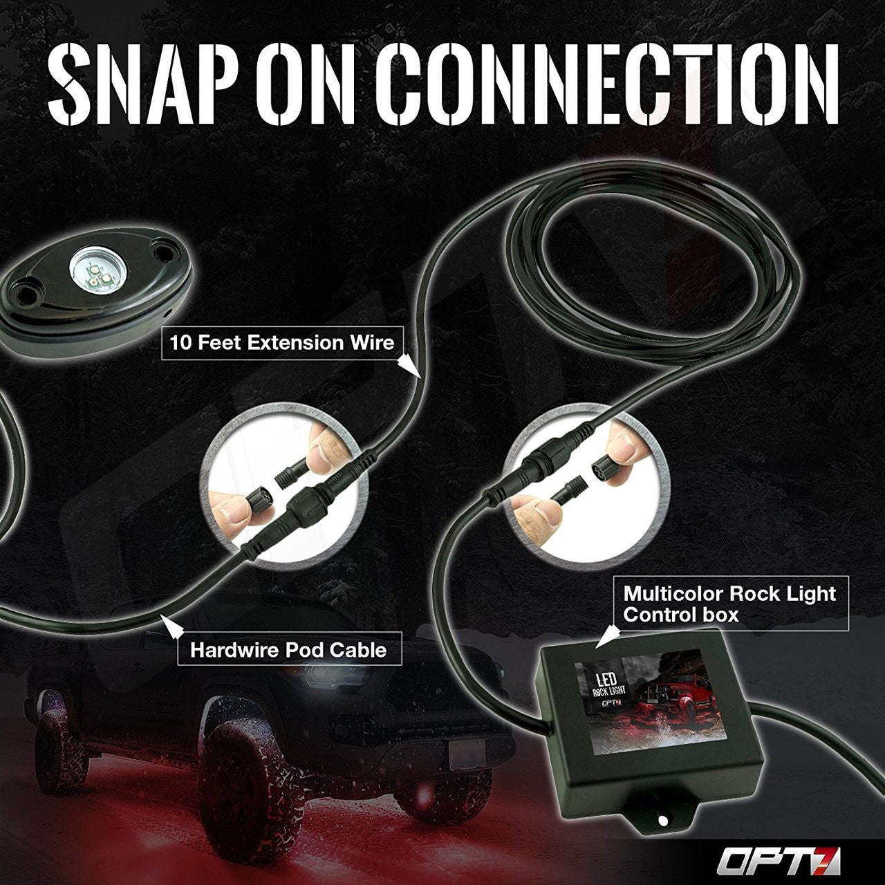 10-Foot Extension Wire for AURA Multi-Color (RGB) Rock Lights