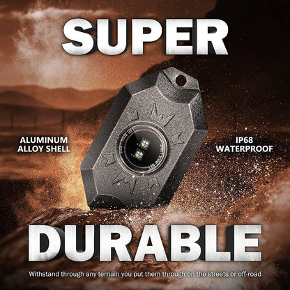 AURA LED Rock Light Kit With 8 Multi-Color (RGBW) Pods