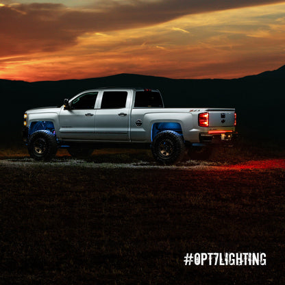 OPT7 Redline Triple Tailgate Light Bar 60" Bundle for Chevy Silverado-GMC Sierra 1500 19-21