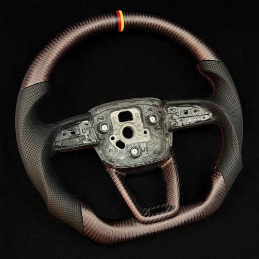 IN STOCK - 2021-2025 Audi B9.5 A/S/RS 4/5 S/RS Q7/8 Carbon Fiber Steering Wheel