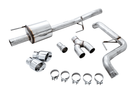 AWE Tuning 0FG Single Exit Exhaust for 15+ F-150 - 4.5" Chrome Silver Tips 3015-22066