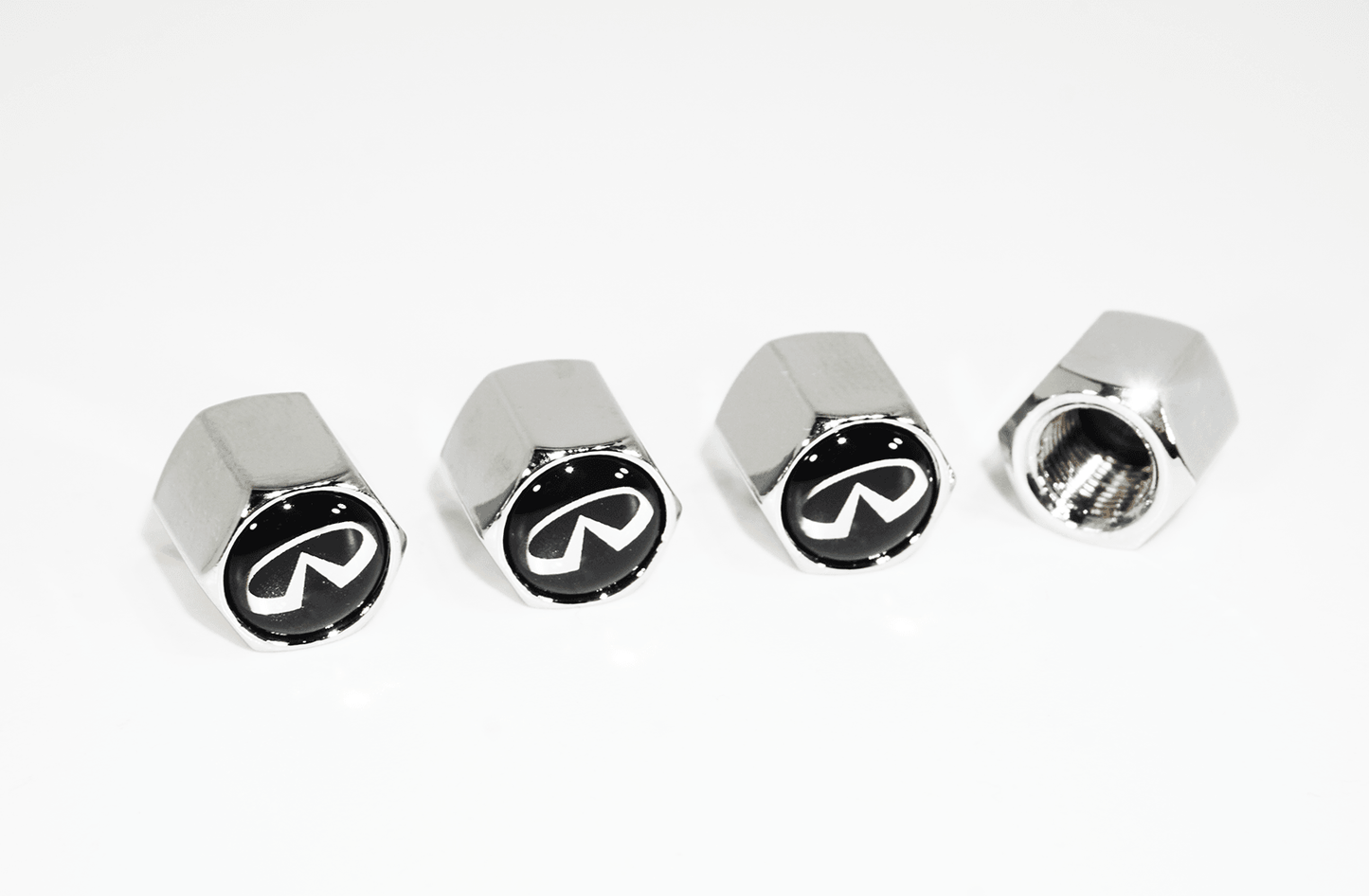 Chrome Valve Stem Tire Caps, Style: INFINITI