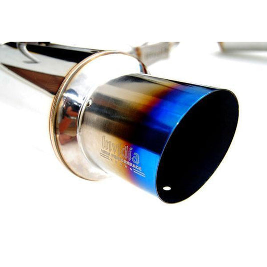 Invidia [08-14 STI, 11-14 WRX Hatchback] Dual N1 Single Layer Titanium Tipped Cat Back Exhaust | HS08STIGTT