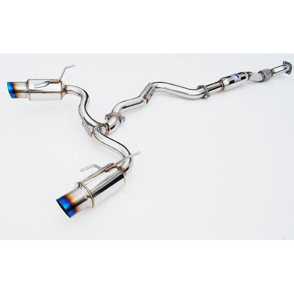 Invidia [08-14 STI, 11-14 WRX Hatchback] Dual N1 Single Layer Titanium Tipped Cat Back Exhaust | HS08STIGTT