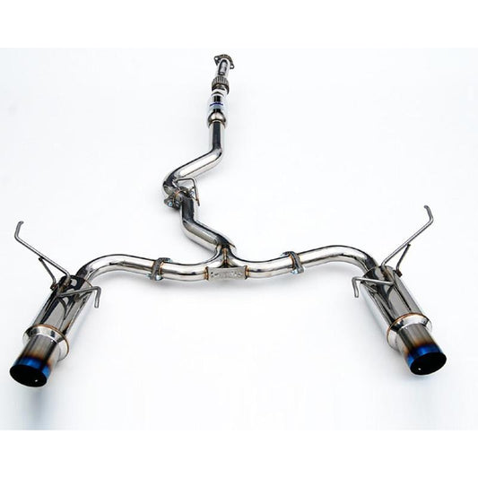 Invidia [08-14 STI, 11-14 WRX Hatchback] Dual N1 Single Layer Titanium Tipped Cat Back Exhaust | HS08STIGTT