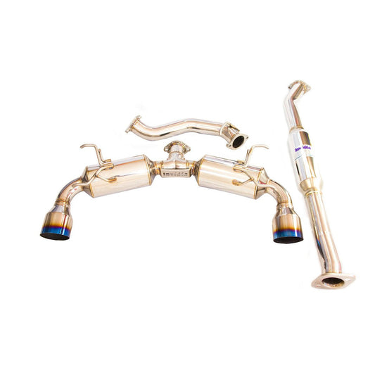Invidia [13-24 BRZ] [13-16 Scion FR-S] [17-21 Toyota 86] [22-24 Toyota GR86] N2 Cat-Back Exhaust - Single-Layer Burnt Titanium Tips