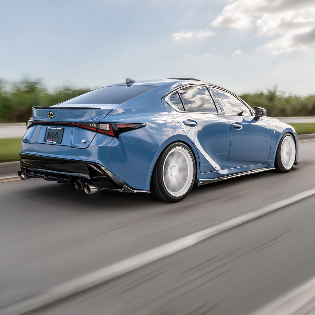 Lexus IS 500 NIA Rear Lip Spats bodykit  2022-2025 in ABS and Carbon Fiber