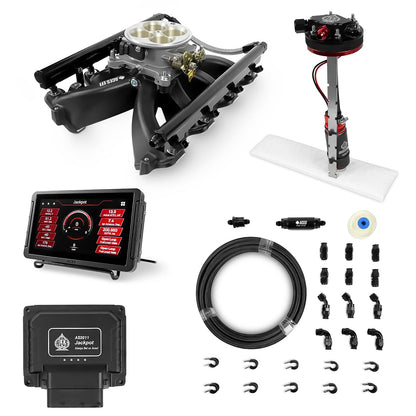 Jackpot LS EFI System - Master Kit with Tight Fit In-Tank Pump Module + 40' PTFE Hose Kit