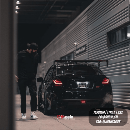 JDMuscle [15-21 WRX/STI] Carbon Fiber Replacement Spoiler Base for JDMuscle VS Style Euro GT or Varis GT Wing