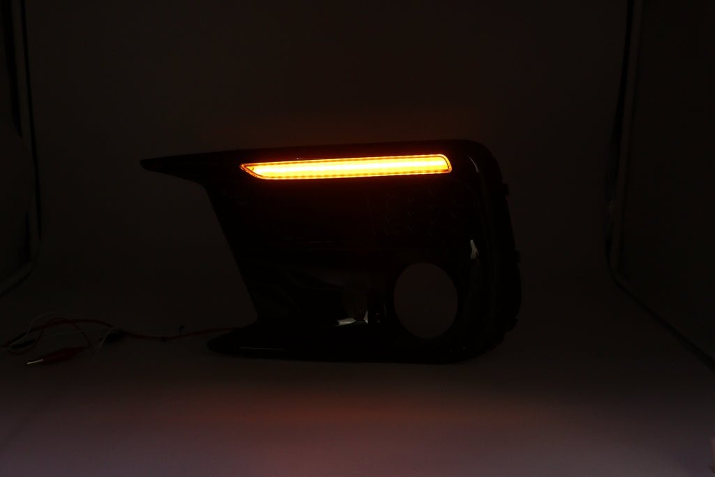 JDMuscle [18-21 WRX/STI] JDM Style Sequential Turn+Drl Bezel w/ Fog Light Cut Out