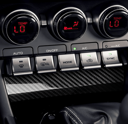 JDMuscle [22-26 BRZ/GR86] Carbon Fiber Lower AC Button Cover w/ Gloss Finish *Clearance* No Returns*