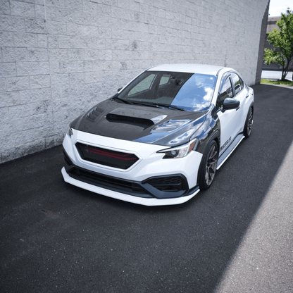 JDMuscle [22-26 WRX] Spec CS 3-Piece Front Lip Paint Matched / Gloss Black / RAW ABS
