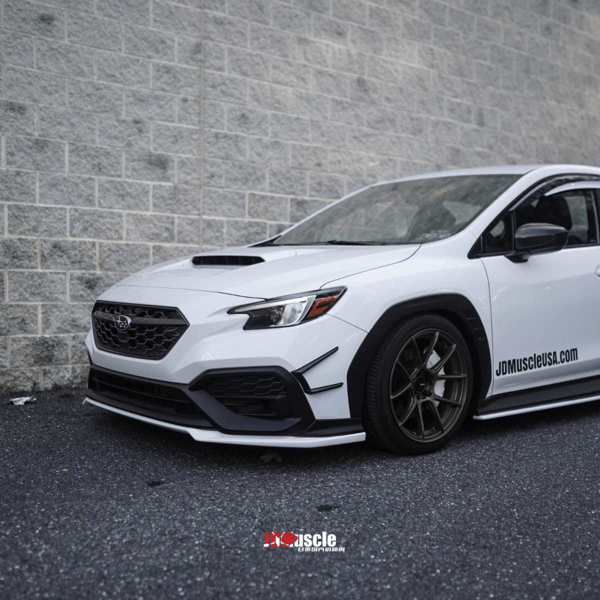 JDMuscle [22-26 WRX] Canards V1 - ABS / Paint Matched / Gloss Black